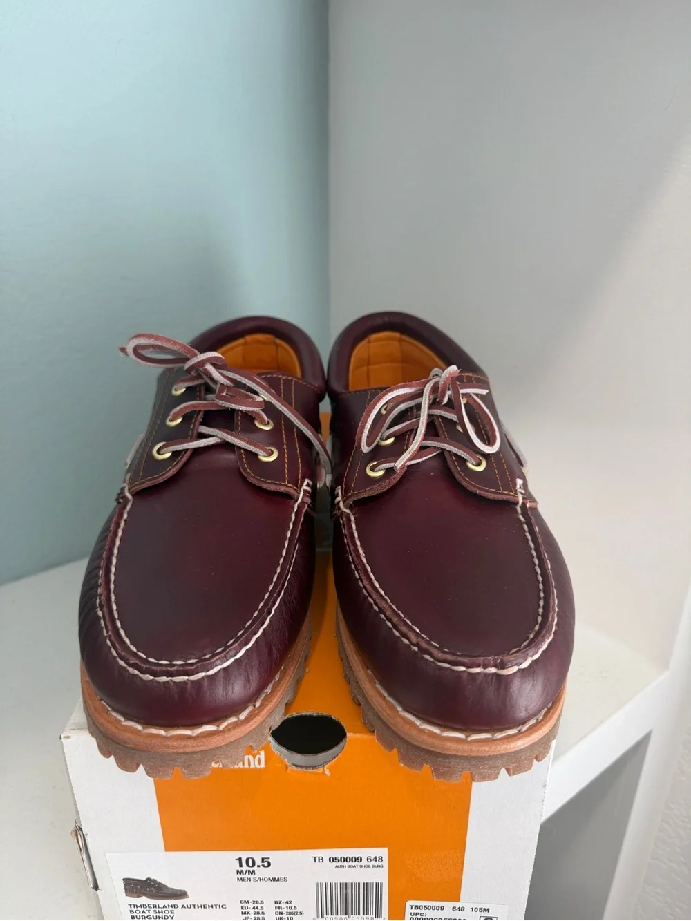 Timberland Authentic Boat Shoe 3 Eye Lug NEW Burgundy TB050009 648